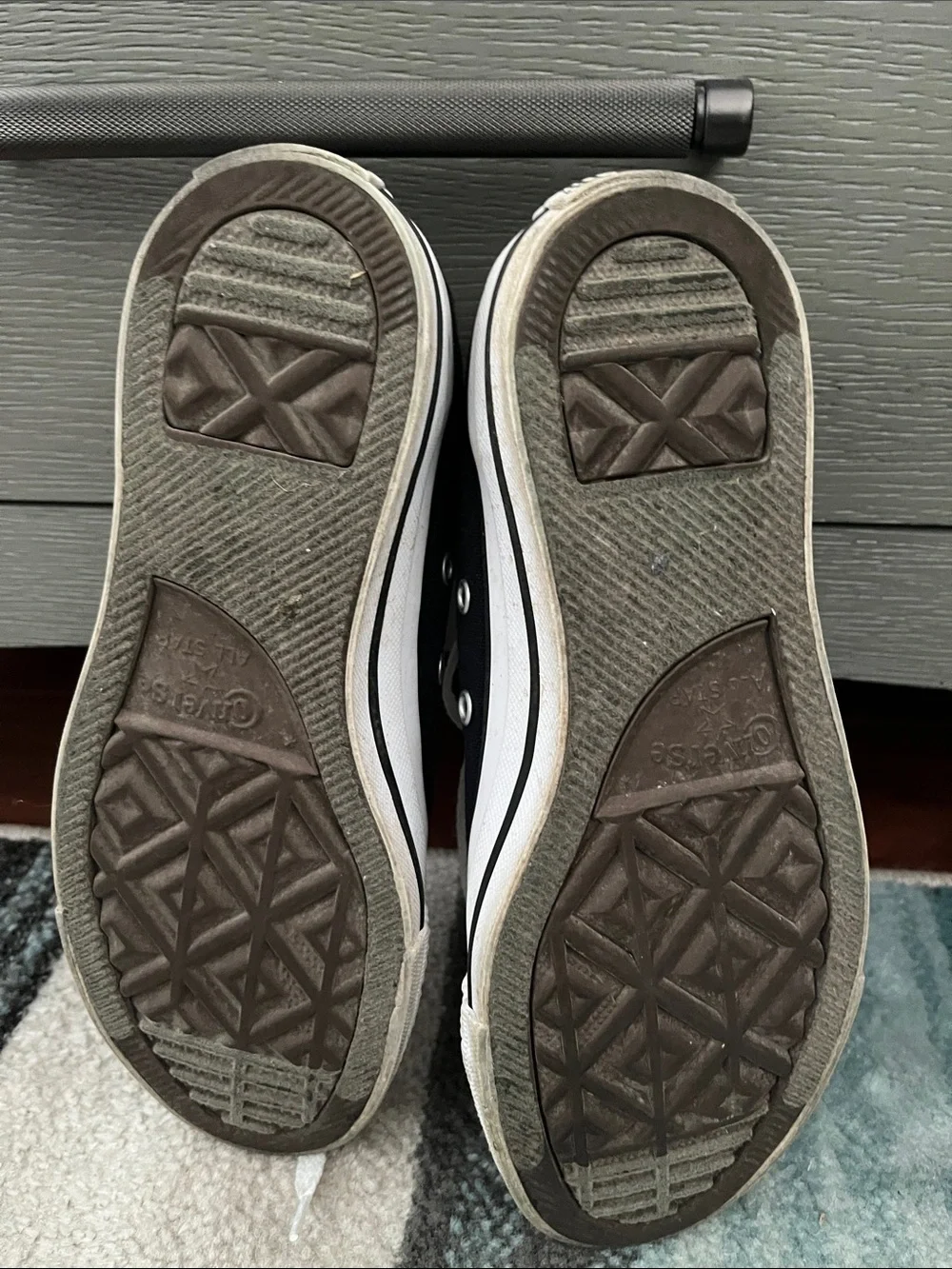 Converse Black and White Low-Top Kids Sneakers - Picture 4 of 5